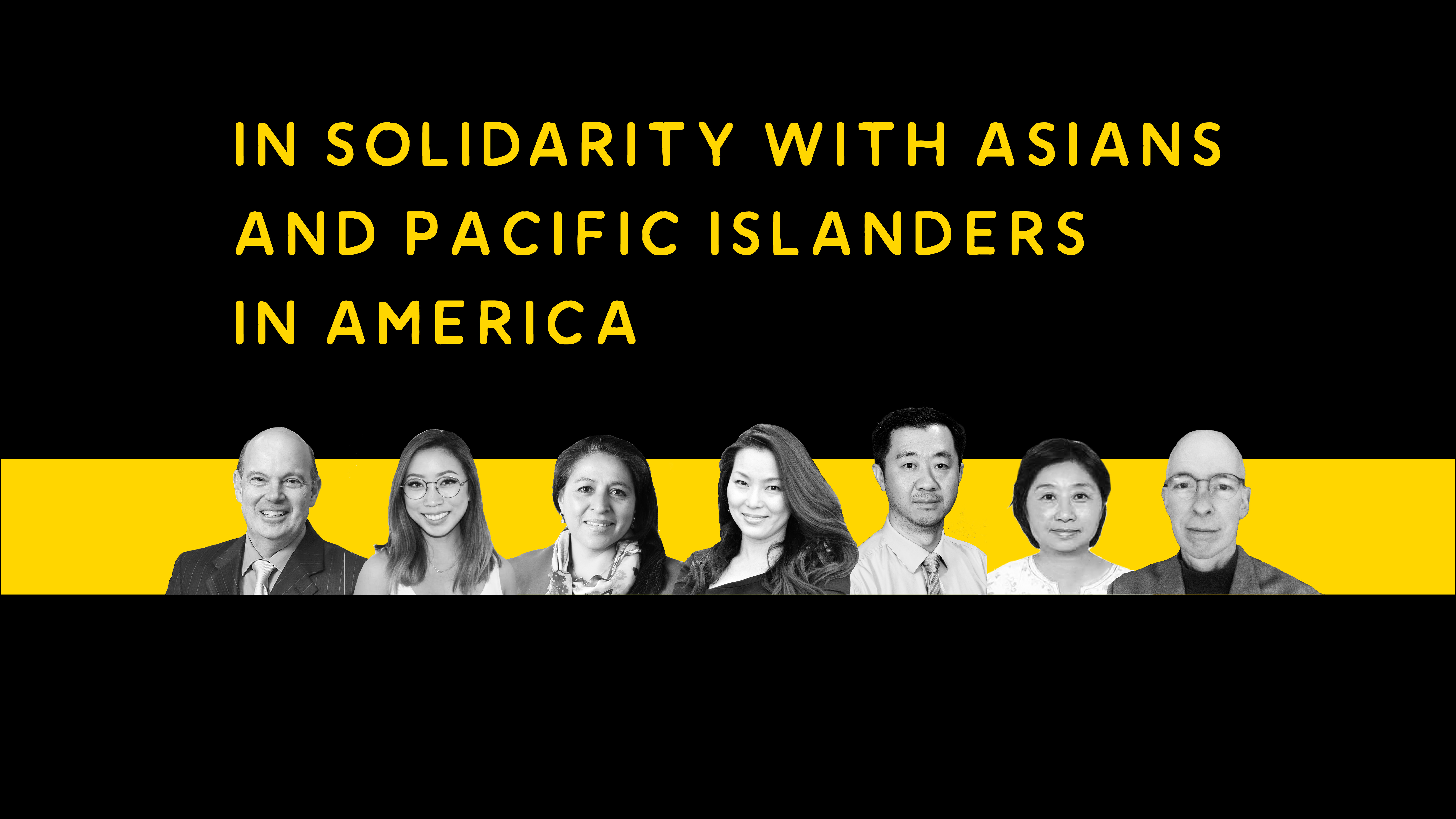 Event promotion image for webinar titled In Solidarity with Asians and Pacific Islanders in America