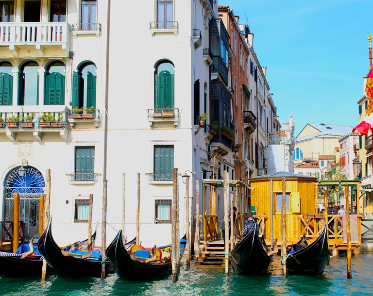 A photo of a gondola in Italy
