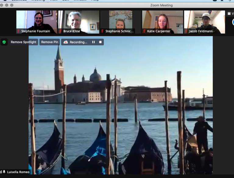 Screenshot from a live tour of Venice, Italy