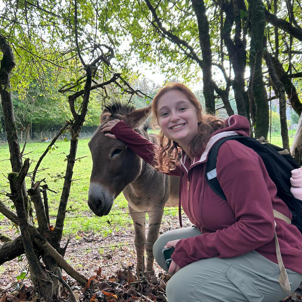 Bella Goldstein with donkey