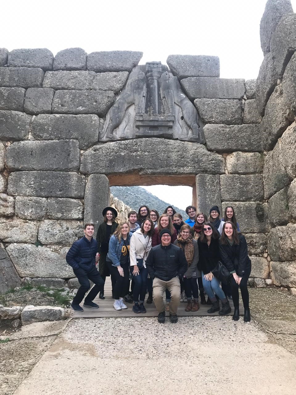 faculty led program Lion Gate at site of Mycenae