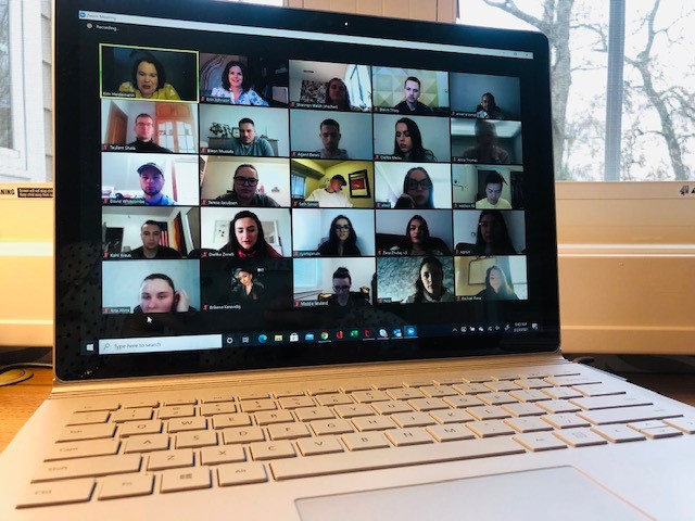 UBT and UI students during their virtual international business course