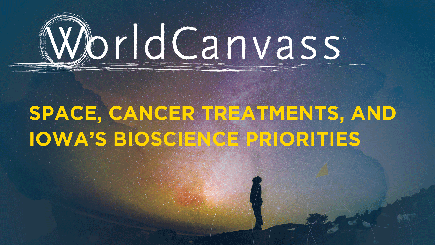 Space, Cancer Treatments and Iowa's Bioscience Priorities WorldCanvass starry sky
