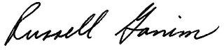 Russ Ganim signature