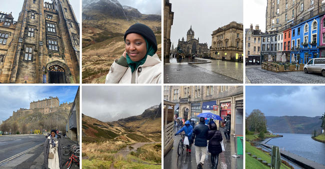 collage of Sauda Abdullahi in Scotland