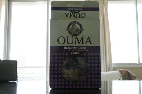 Ouma breakfast rusks sign
