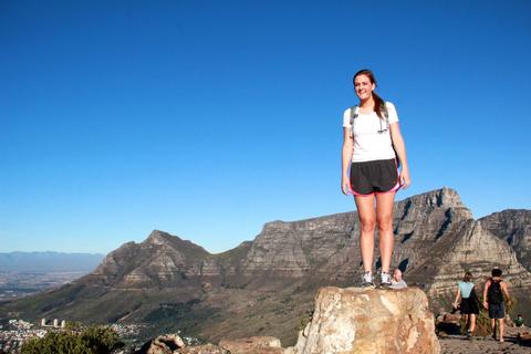 Brooke Axness on top of mountain in South Africa