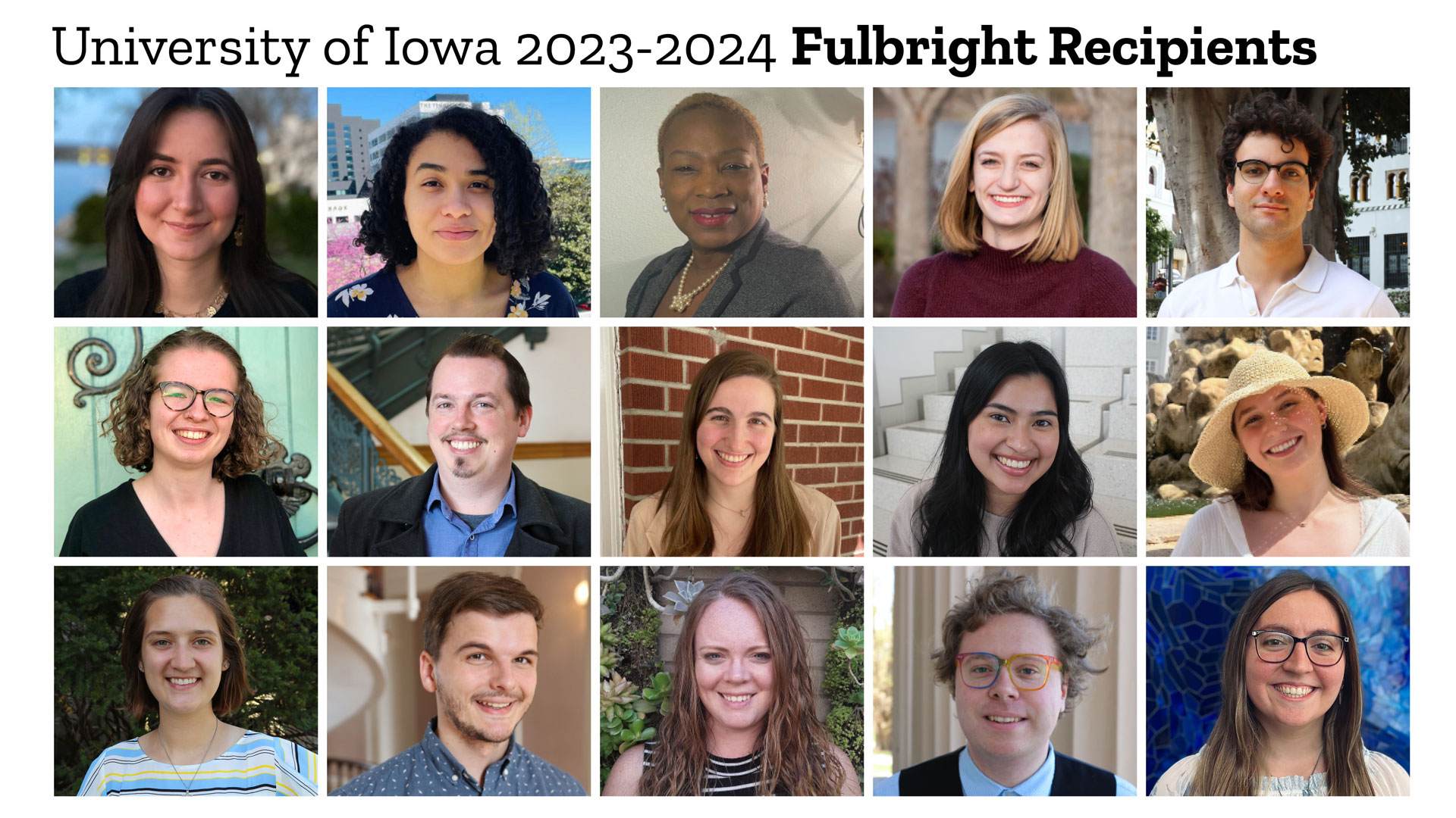 collage of 2023 Fulbright awardees
