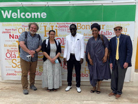 With school administrators at the Senegalese American Bilingual School in Dakar