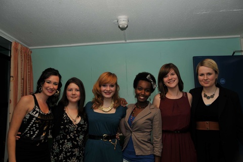 Chelsea and her flatmates in Glasgow in fall 2012