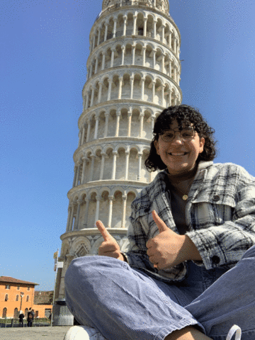 Leah Cook at Leaning Tower of Pisa