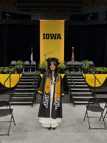 Duong (Jun) Le at Iowa graduation, May 2025
