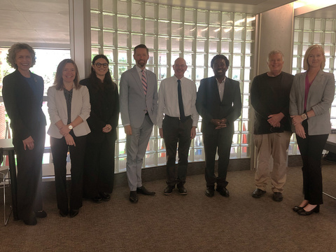 Russ Ganim with others at Drake University meeting