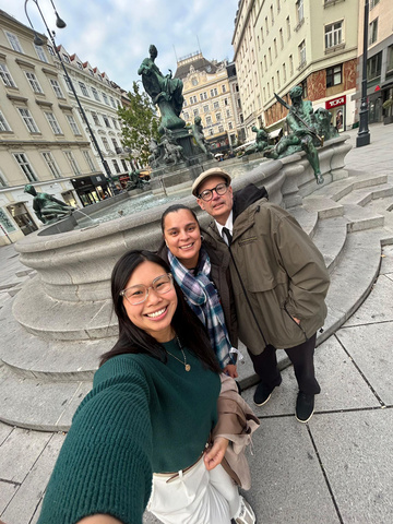 Dean Ganim with Ana Jimenez and Myle Duong in Vienna