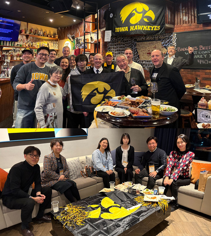 Russ Ganim with alumni in Tokyo and Seoul