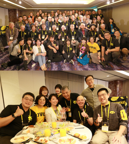 Russ Ganim with alumni in Taiwan