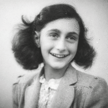 Anne Frank in black and white