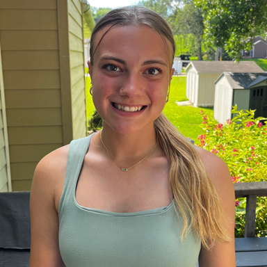 student smiling