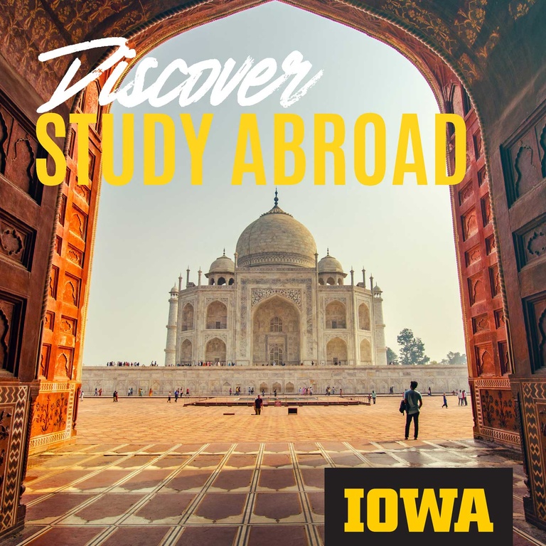 Discover Study Abroad with taj majal in background