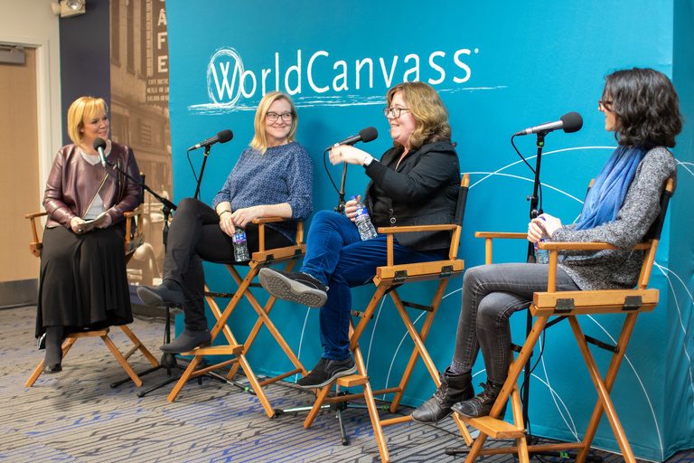 WorldCanvass panelists speaking