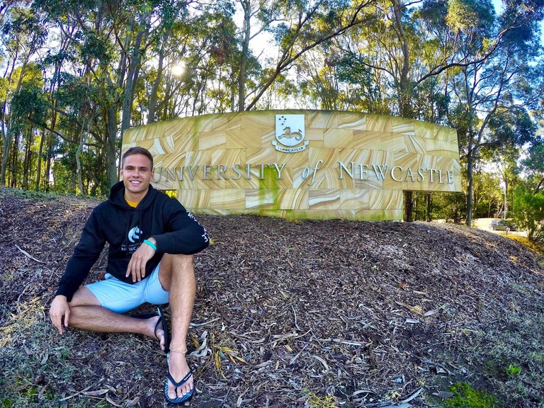Photo of Andrew Broderick at the University of Newscastle in Australia