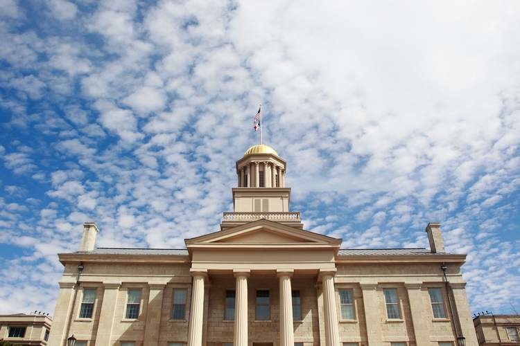 The Old Capitol building is shown in Iowa City 