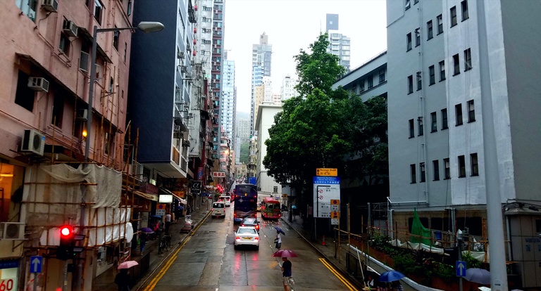 Hong Kong Island street scene
