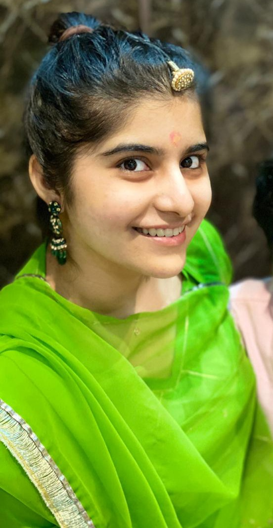 Divija Sharma wearing traditional Rajasthani attire called Rajputi Paushaak