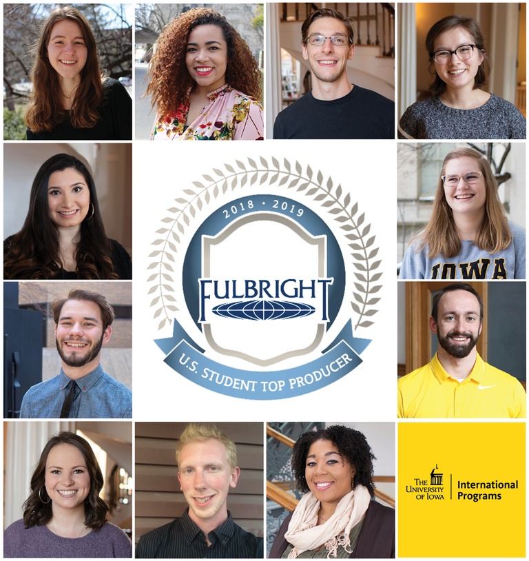 Image showing photos of 11 UI Fulbright U.S. Students