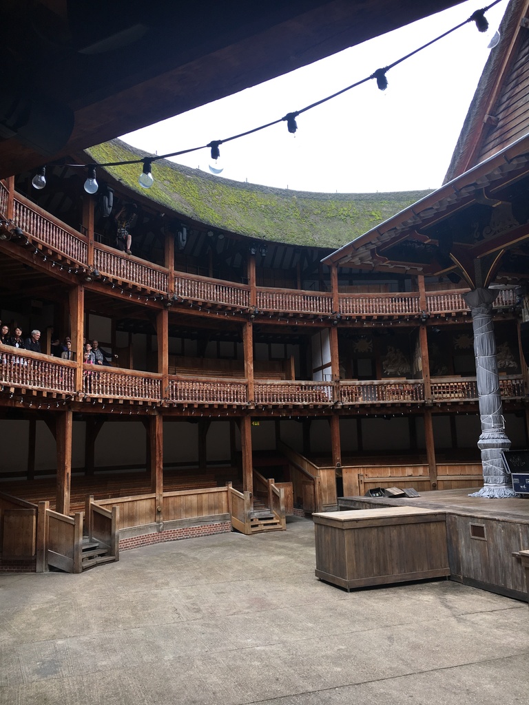The inside of Shakespeare's Globe Theatre