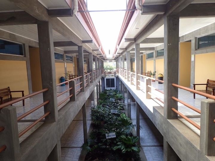 My university in Costa Rica. It is open air and has both abroad students and Costa Rican (Tico) students. 
