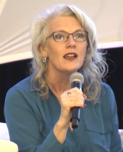 Karri Goeldner Byrne speaking at SEEP conference, 2019