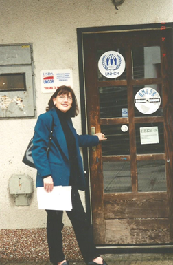 Karri Goeldner Byrne in Travnik, Bosnia-Herzegovina in 1999