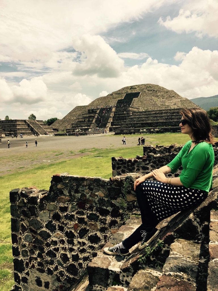 Lauren Smiley at Teotihuacan in Mexico