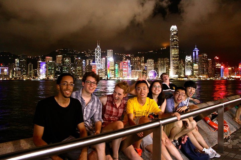 Photo of Mandy Gavin and friends at the Tsim Sha Tsui waterfront