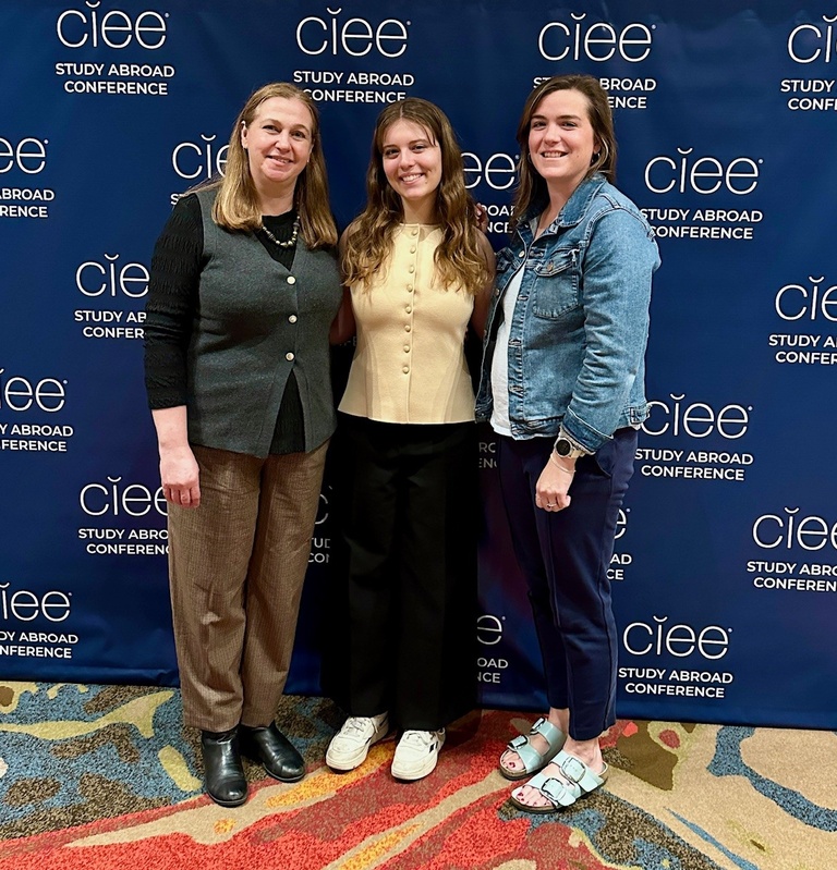 Autumn Tallman, Kara Juhl, and Emily Brown at the CIEE Conference in Buenos Aires