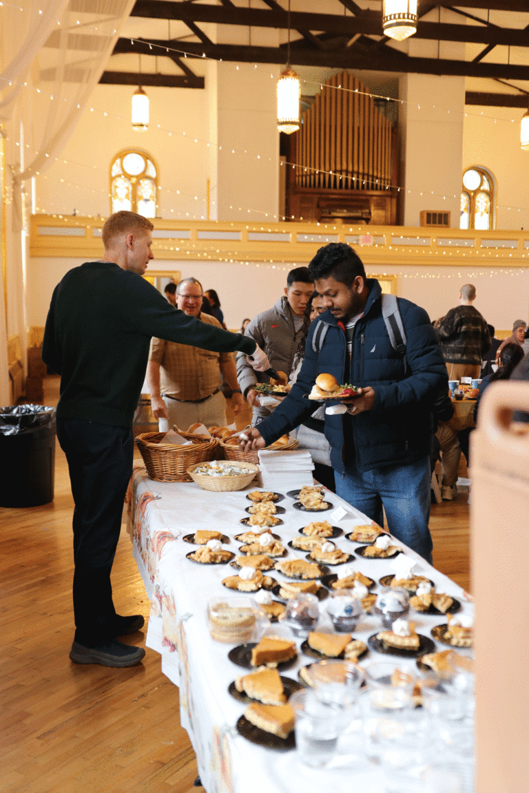 people being served rolls