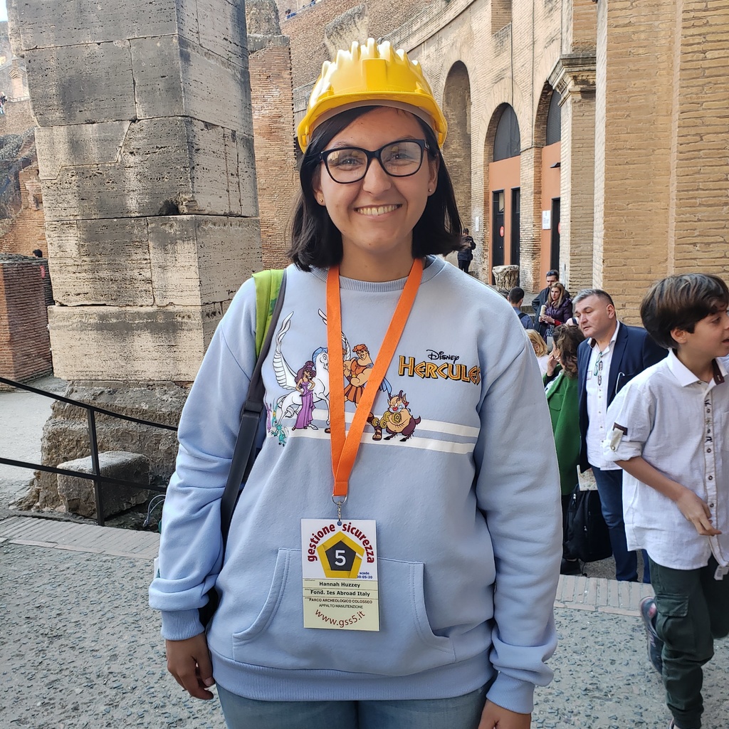 Hannah completed an internship at the Colosseum in Rome, Italy