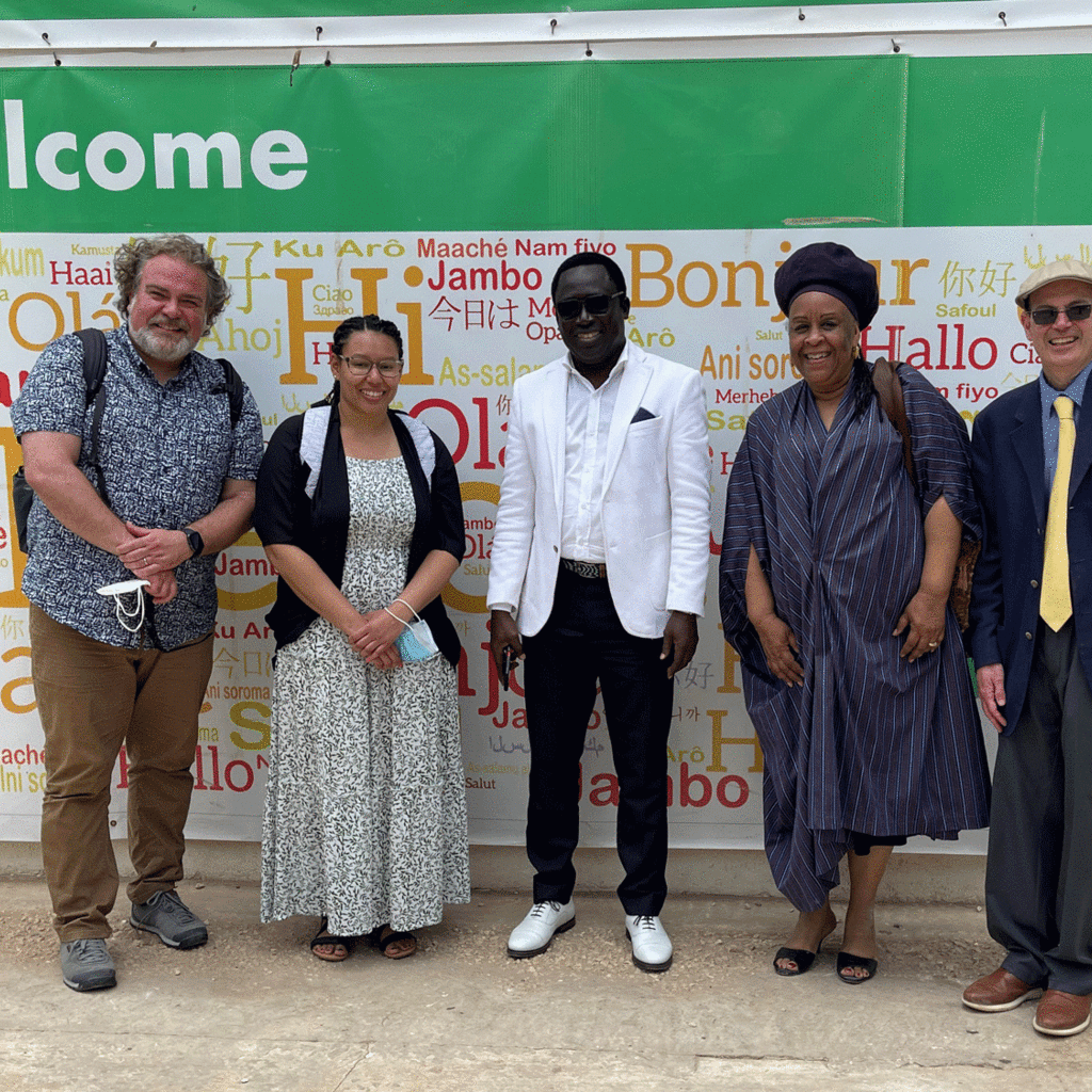 With school administrators at the Senegalese American Bilingual School in Dakar