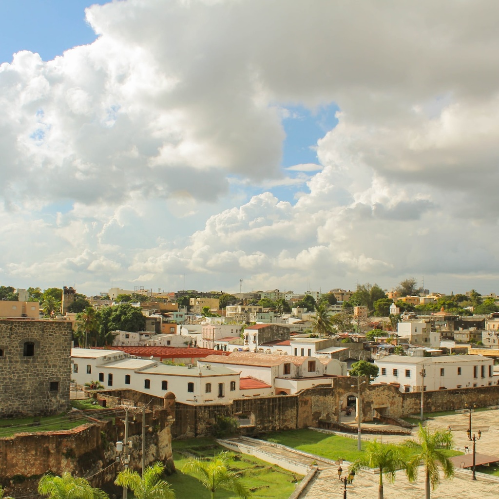 buildings and sky with clouds in santo domingo dominican republic