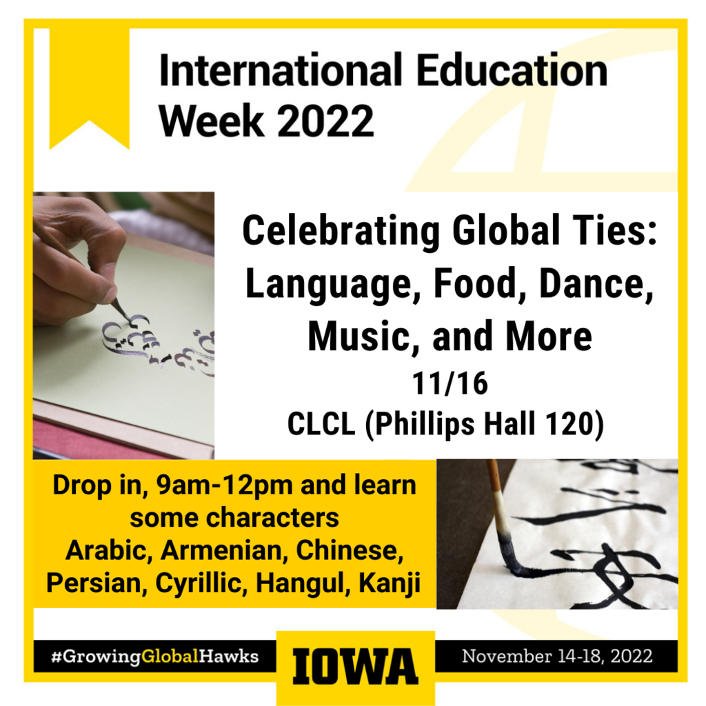 Celebrating Global Ties: Stop by the CLCL and Learn Some Calligraphy promotional image