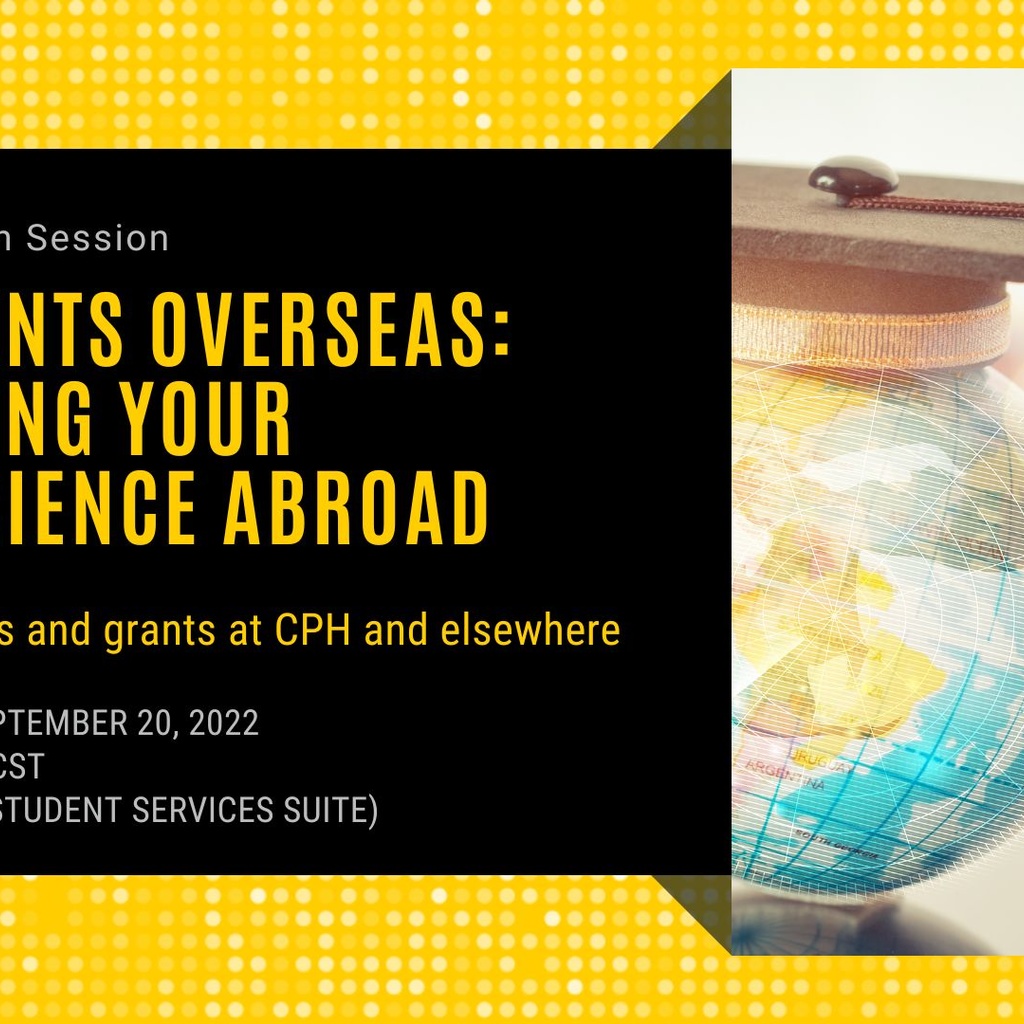 Students Overseas: Funding your Public Health Experience abroad promotional image
