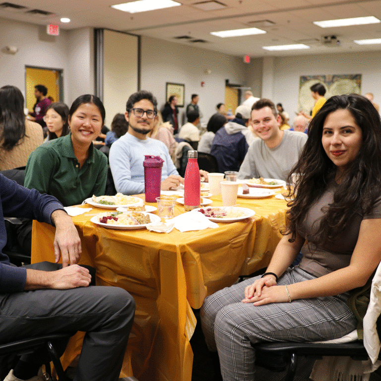 Group of students at table