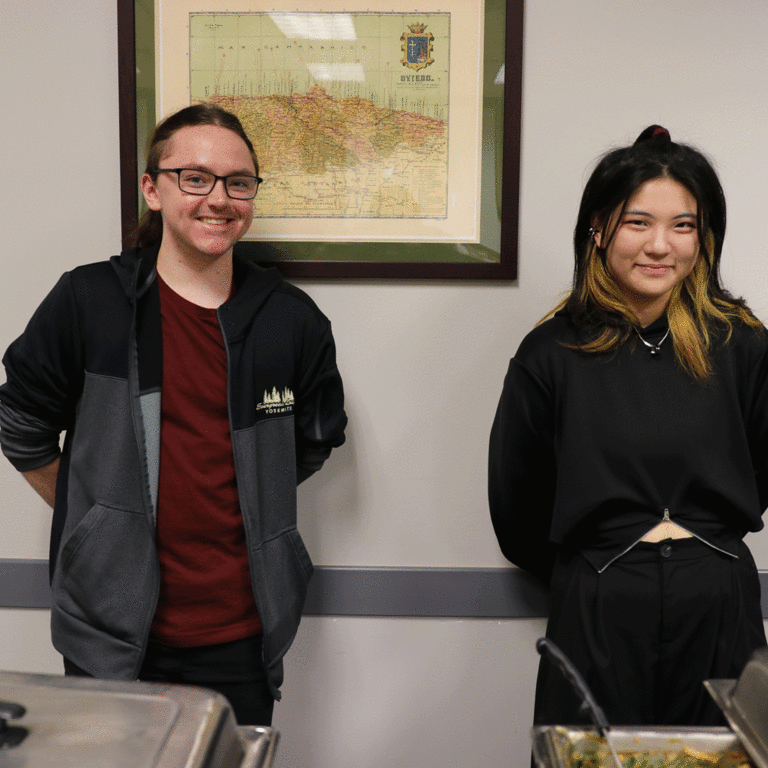 two volunteer servers