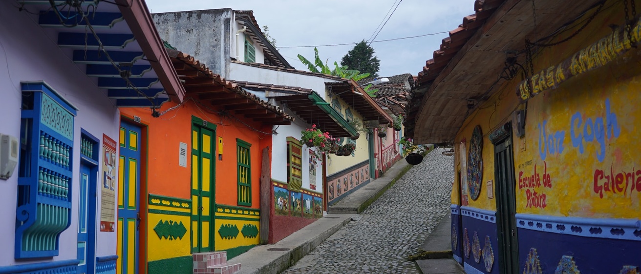 colorful buildings in Latin America