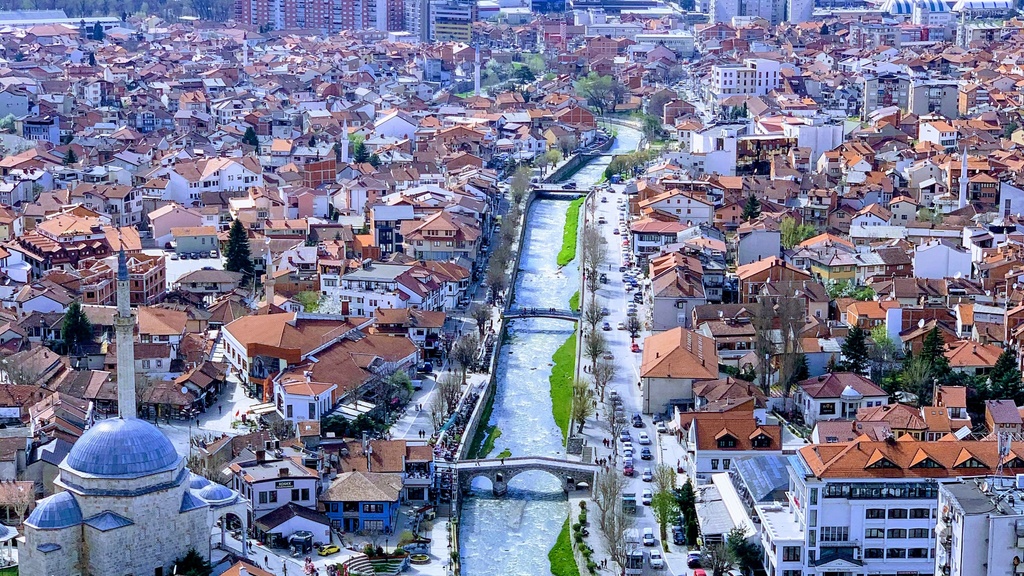 Prizren Kosovo aerial view