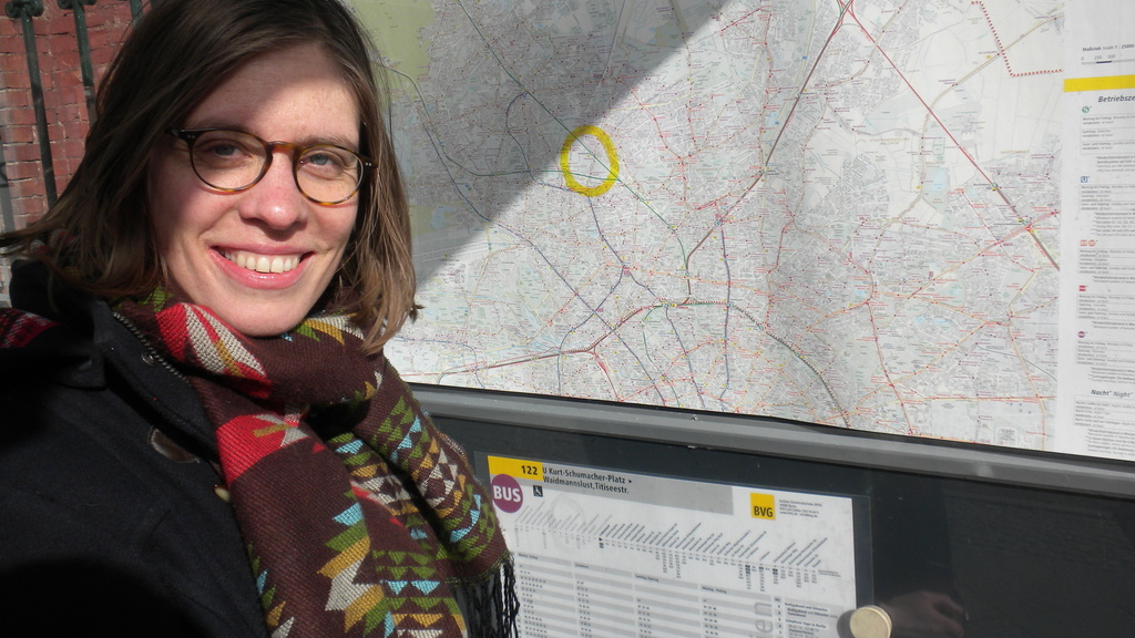 Briana in Berlin during the final months of her two-year research stay in Berlin, funded with external grants from the DAAD and Free University of Berlin, April 2015.