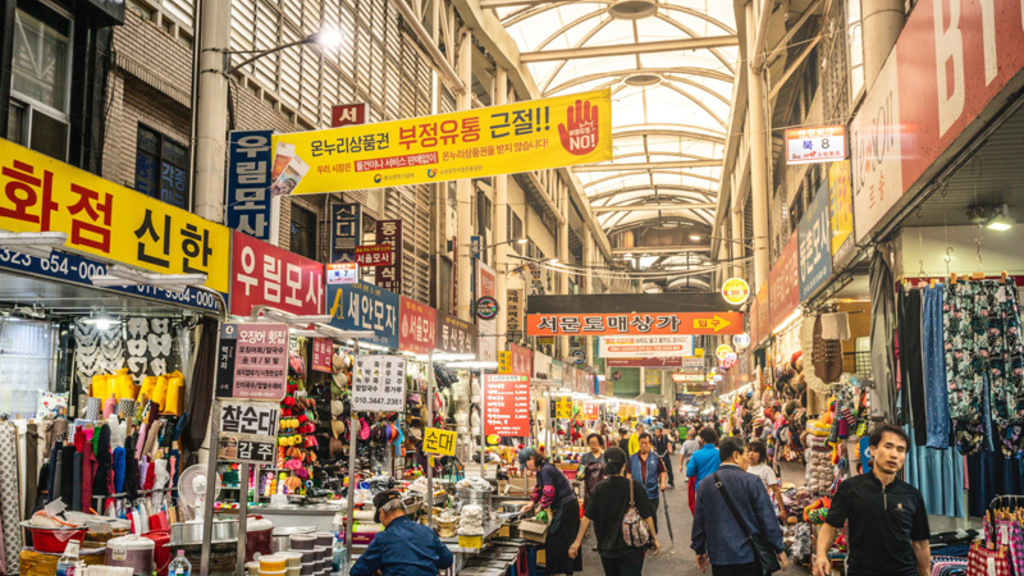 korean market stalls