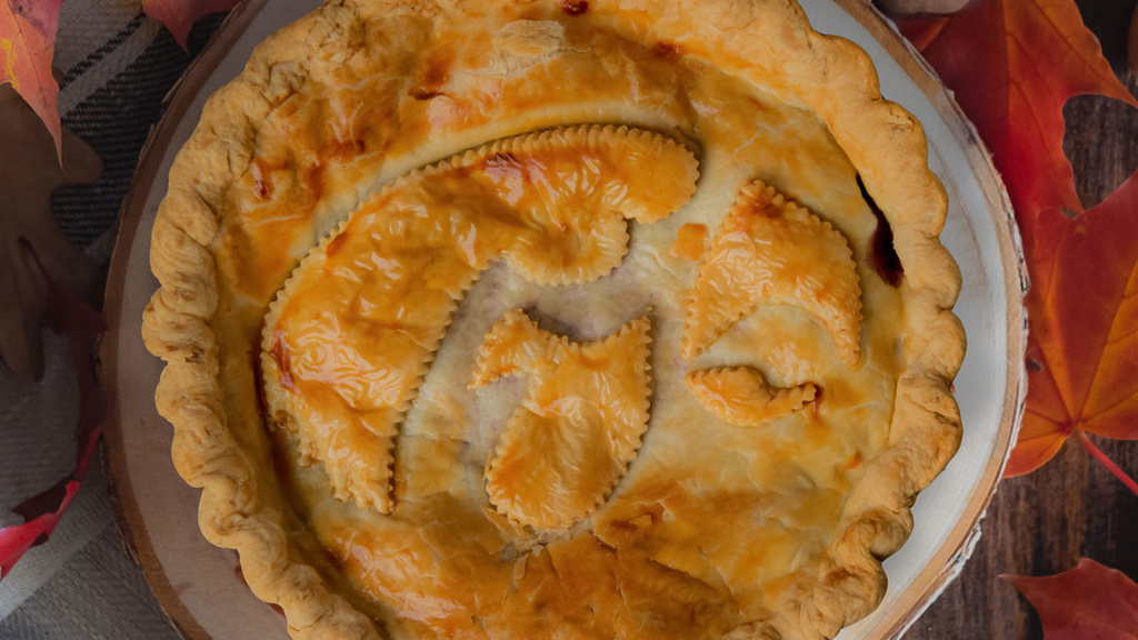 pie with crust in the shape of the Tigerhawk